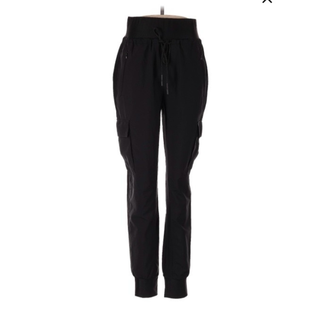 Jolt Black Cargo Jogger Pants High Waist